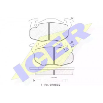 Колодки тормозные (передние) Peugeot 405 -96 (с датчиками) 180633