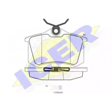 Колодки тормозные (задние) VW Caddy III 04-/Peugeot 308 07-/Citroen C4 04- (Lucas-Girling) 180697-700