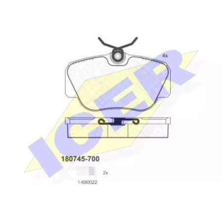 Колодки тормозные (передние) MB 190 (W201) -93 180745-700