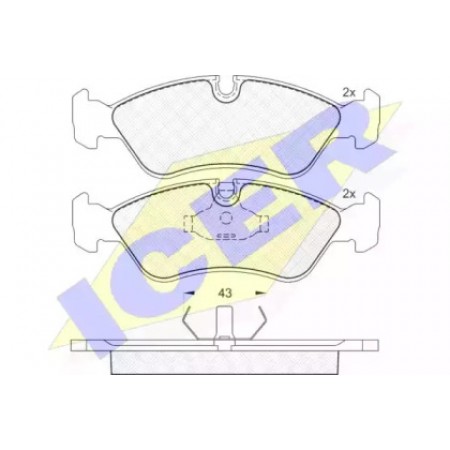Колодки тормозные (передние) Opel Astra F/Vectra A/B/Kadett E/Omega A 84-03 180758