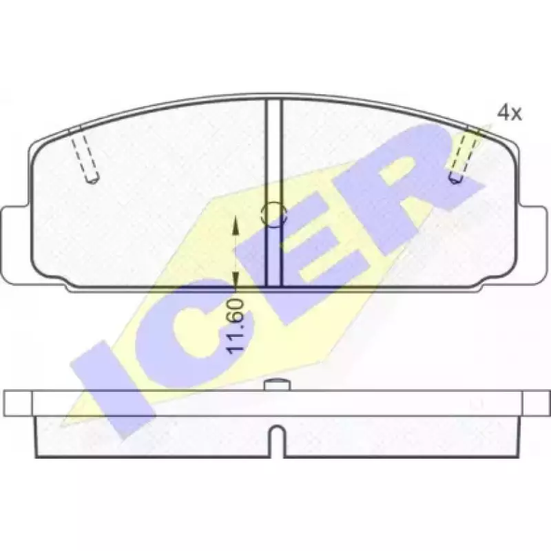 Колодки тормозные (задние) Mazda 6/RX-7/626 02- (Akebono) 180785