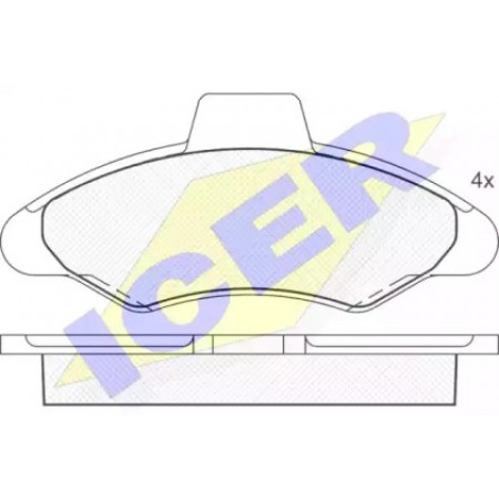 Колодки тормозные (передние) Ford Escort V/VI 90-02 180790