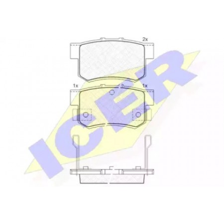 Колодки тормозные (задние) Honda Accord IV/Civic VI/VII/VIII  180798