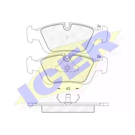Колодки тормозные (передние) BMW 3 (E36) 90-01 180801