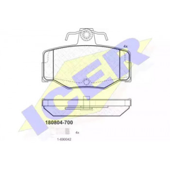 Колодки тормозные (задние) Nissan Almera/Primera 90-06 180804-700