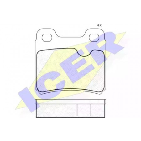 Колодки тормозные (задние) Opel Astra F/Kadett E/Vectra A 86-98 (Ate - Teves) 180807