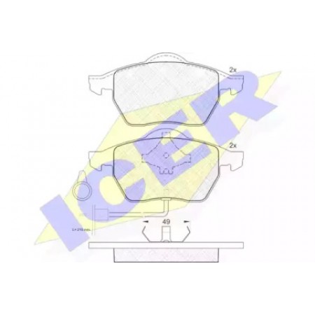 Колодки тормозные (передние) Audi 100 91-94/A4/A6 94-04 (Ate - Teves)/(с датчиками) 180808