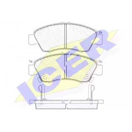 Колодки тормозные (передние) Honda Civic V/VI/VIII -05 180958