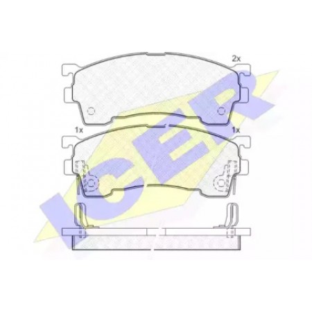 Колодки тормозные (передние) Mazda 626/MX6 87-99 (Sumitomo) 180971-204