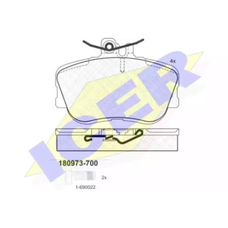 Колодки тормозные (передние) MB C-class (W202) 93-00 180973-700