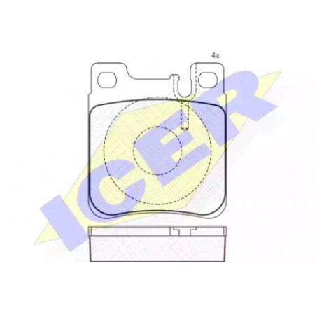 Колодки тормозные (задние) MB C-class (W202/W203)/E-class (W124/W210)/S-class (W140) 91-03 180976