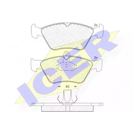 Колодки тормозные (передние) Opel Omega B/Vectra A 88-05 (Ate) 180988