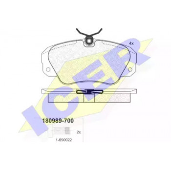 Колодки тормозные (передние) Opel Omega A/B 86-03 (Lucas - Girling) 180989-700