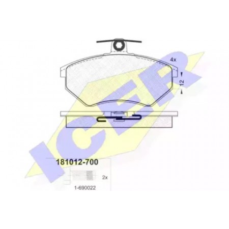Колодки тормозные (передние) VW Golf III/Passat 93-99 (Lucas - Girling) 181012-700