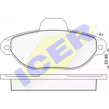 Колодки тормозные (передние) Fiat Panda 03-/Punto 93-12 (Bendix) 181018