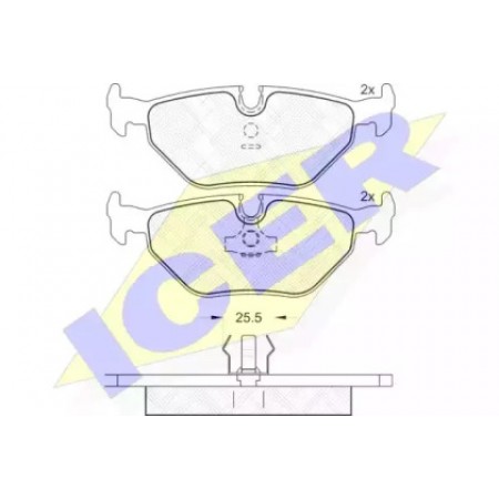 Колодки тормозные (задние) BMW 3 (E30/E36) 82-98/5 (E34) 87-96/7 (E32) 86-94 (Ate-Teves) 181051