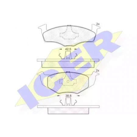 Колодки тормозные (передние) VW Golf III/Polo 1.6i 91-02 181119