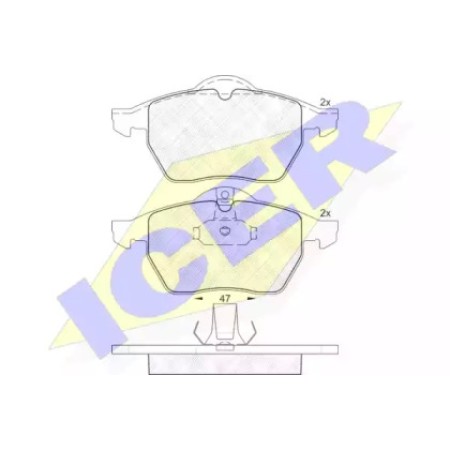 Колодки тормозные (передние) Opel Astra G/Vectra B 92- 181128
