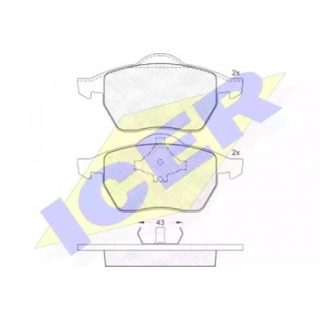 Колодки тормозные (передние) Audi A3/VW Golf III/IV/Passat III/Skoda Octavia -03 (без датчика) 181131