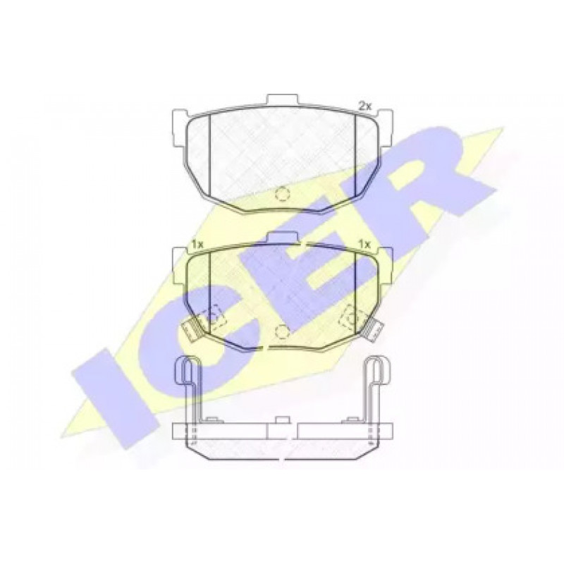 Колодки тормозные (задние) Hyundai Elantra/Kia Cerato 00- (85.3x46.6) 181144