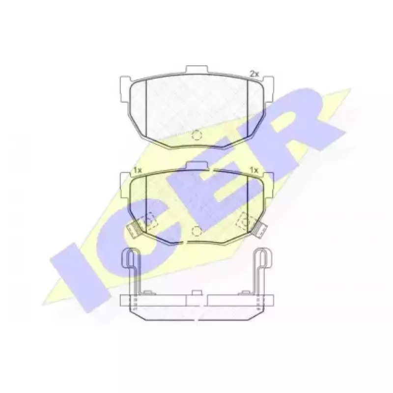 Колодки тормозные (задние) Hyundai Elantra/Kia Cerato 00- (85.3x46.6) 181144