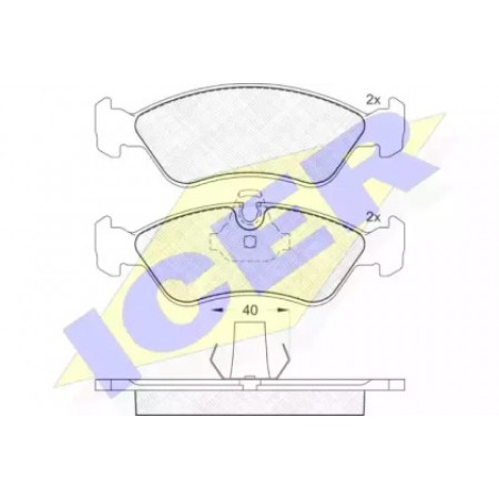 Колодки тормозные (передние) Opel Astra F/Vectra A/B -03 (Ate - Teves) 181152