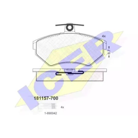 Колодки тормозные (передние) Audi A4 94-02/Passat 96-01 181157-700
