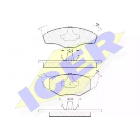 Колодки тормозные (передние) VW Golf III/Polo 91-01 181178