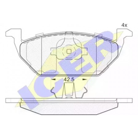 Колодки тормозные (передние) Audi A3 96-06/Skoda Octavia 96-10/VW Golf 97-07 181184
