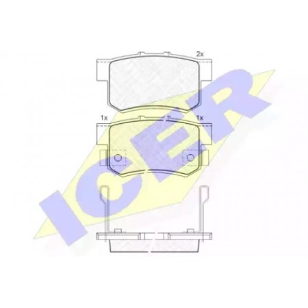 Колодки тормозные (задние) Honda Accord IV/Civic VI/VII/VIII 89- 181187
