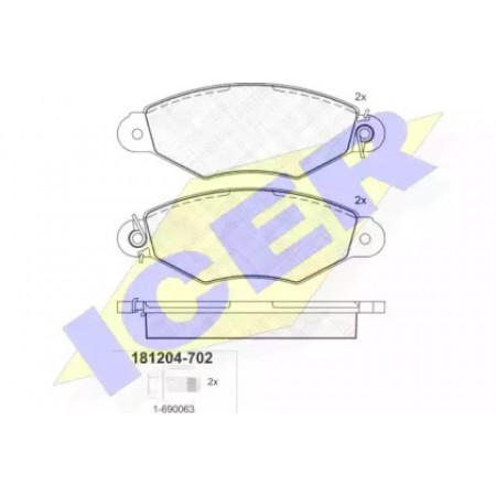Колодки тормозные (передние) Citroen Xsara 97-05 (Bendix) 181204-702
