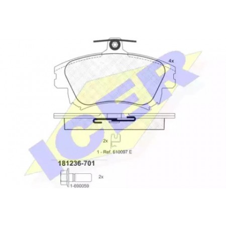 Колодки тормозные (передние) Mitsubishi Carisma/Volvo 95-06 181236-701