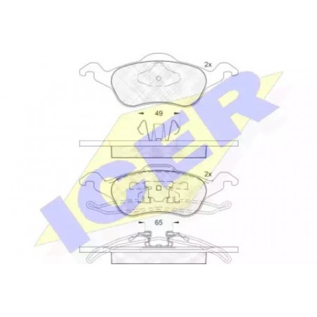 Колодки тормозные (передние) Ford Focus 99-09 181264