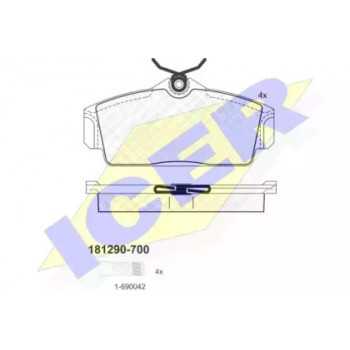 Колодки тормозные (передние) Nissan Almera/Primera 96-02 181290-700