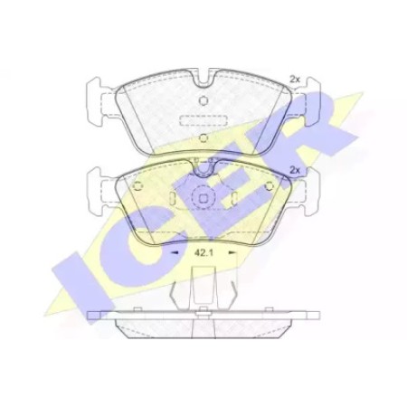 Колодки тормозные (передние) BMW 3 (E46) 98- (Ate - Teves) 181295