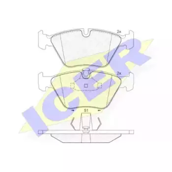 Колодки тормозные (передние) BMW 5 (E39)/3 (E46) 95-07 (Ate - Teves) 181296