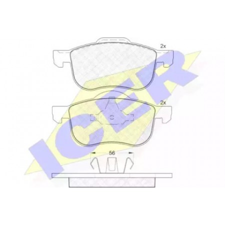 Колодки тормозные (передние) Volvo S60/S80 2.0/2.4 D/T 98-10 181297