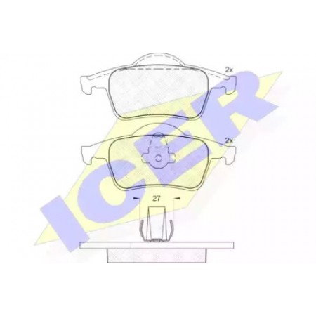 Колодки тормозные (задние) Volvo S60/S70/S80/V70 96- 181298