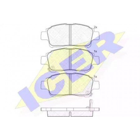 Колодки тормозные (передние) Toyota Yaris/Echo 99-05 (Akebono) 181304