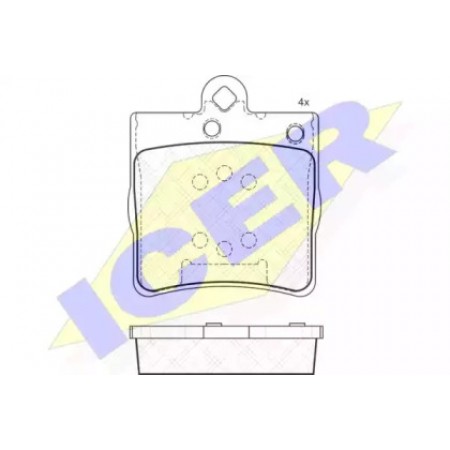 Колодки тормозные (задние) MB (W202/203/208/210) 93-11 181311