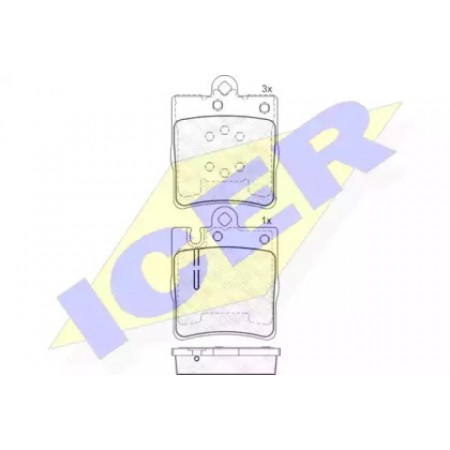 Колодки тормозные (задние) MB C-class (W203) 00-07/E-class (W210) 96-02 (Ate-Teves) 181312