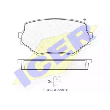 Колодки тормозные (передние) Suzuki Grand Vitara 2.0-2.7 HDI/TD 98-05 (Akebono) 181319