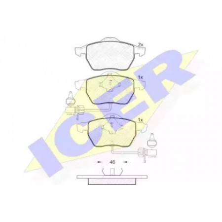 Колодки тормозные (передние) Audi A4/A6/VW Golf/Passat 97-11 (Ate-Teves) 181331