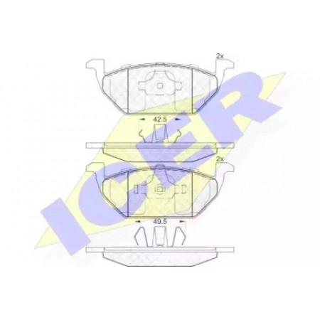 Колодки тормозные (передние) VW Caddy III/Golf IV/V/Polo 97- (Ate-Teves) 181338
