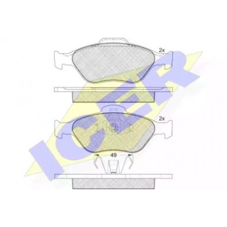 Колодки тормозные (передние) Ford Fiesta 95- 181343