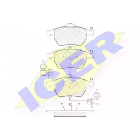 Колодки тормозные (передние) Audi A4/A6/VW Passat V/VI 96-08 (Ate-Teves) (с датчиком) 181362
