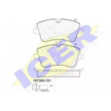 Колодки тормозные (передние) MB C-class (W203/CL203/S203) 00-11 (Lucas-Girling) 181369-701