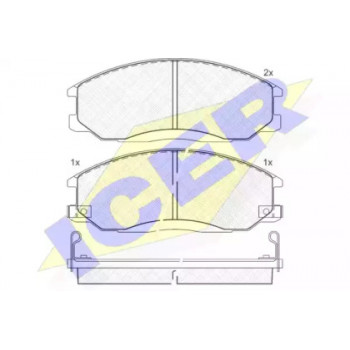 Колодки тормозные (передние) Hyundai Santa Fe/Trajet 01-08 (Mando) 181372