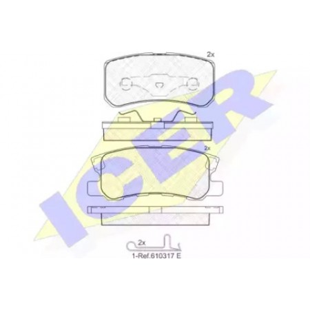 Колодки тормозные (задние) Mitsubishi Outlander/Lancer/Pajero/Fiat Doblo/Citroen C4 00- 181375