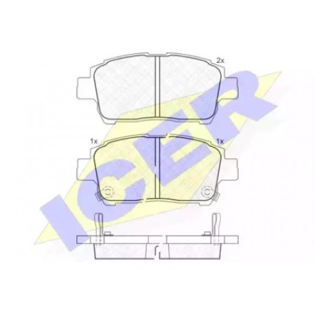 Колодки тормозные (передние) Toyota Prius/Yaris 99-05 (Akebono) 181386